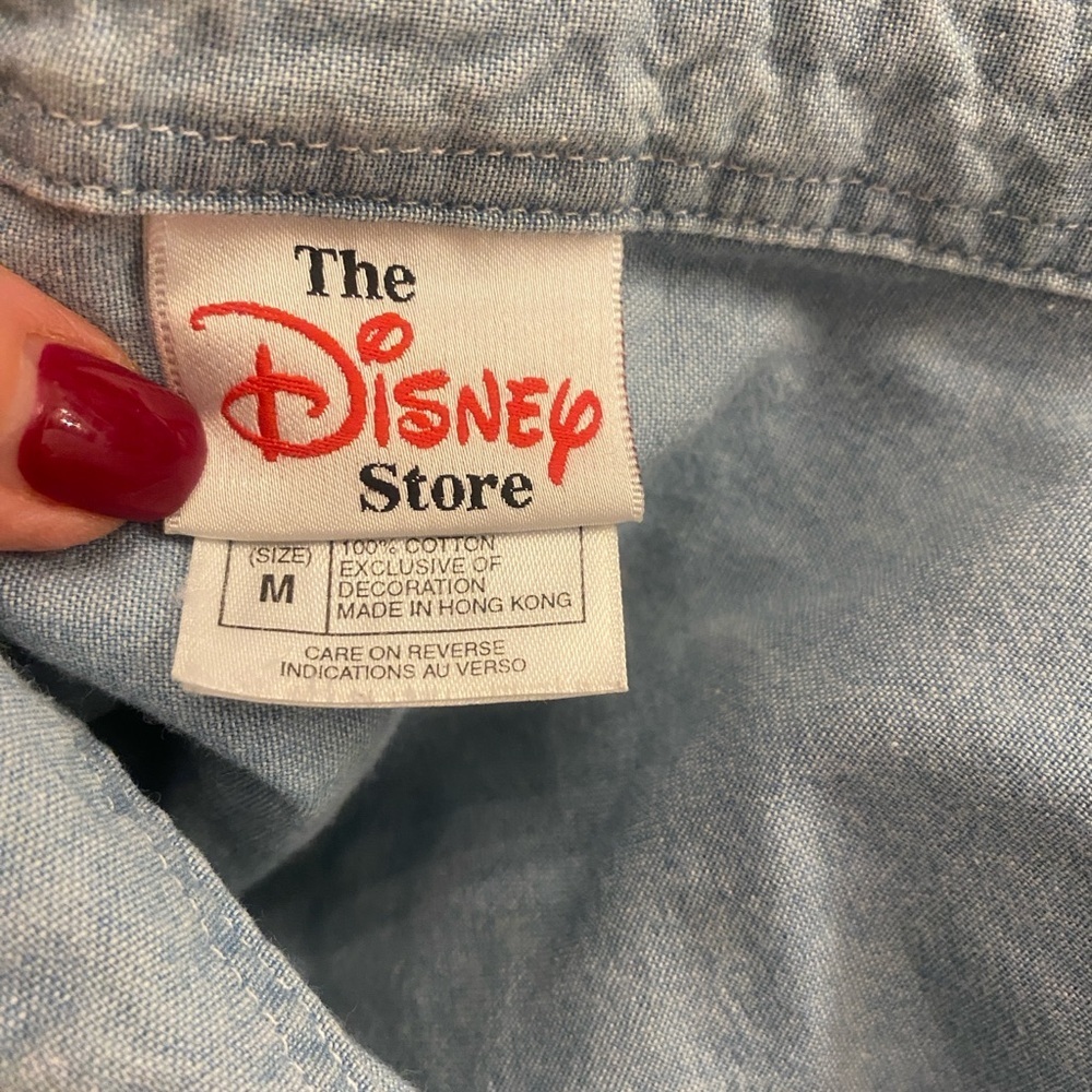 Disney Winnie the Pooh Tigger Eeyore Women’s Denim Button Down Size M/L - Picture 9 of 15